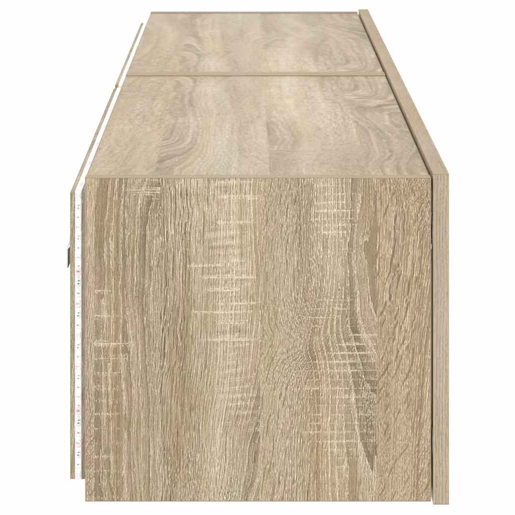 Έπιπλα Τοίχου Τηλ. με LED 2 Τεμ. Sonoma Δρυς 80x35x31 εκ. - Pakobazaar