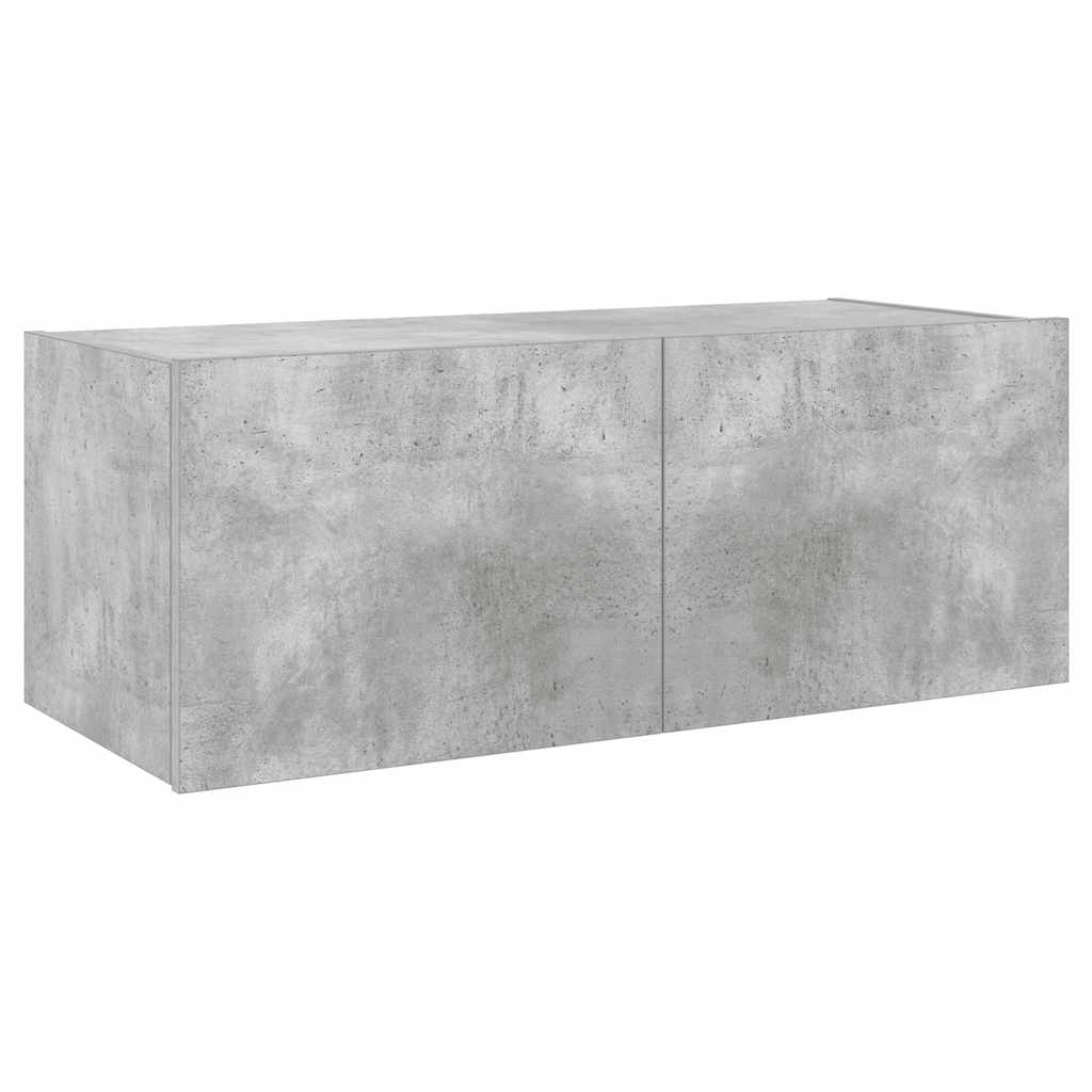Έπιπλο Τηλεόρασης με LED Γκρι Σκυροδέματος 80x35x31 εκ. - Pakobazaar