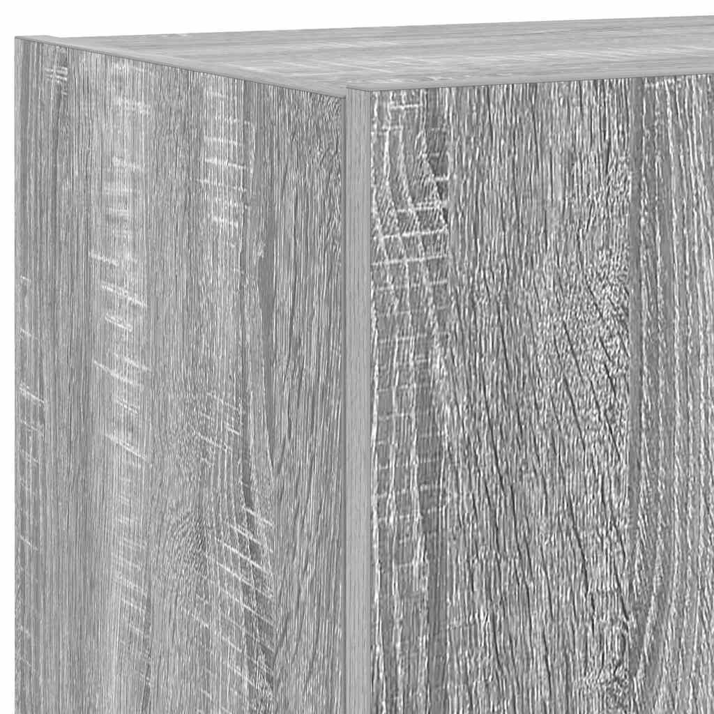 Έπιπλο Τοίχου Τηλεόρασης με LED Γκρι Sonoma 80x35x31 εκ. - Pakobazaar