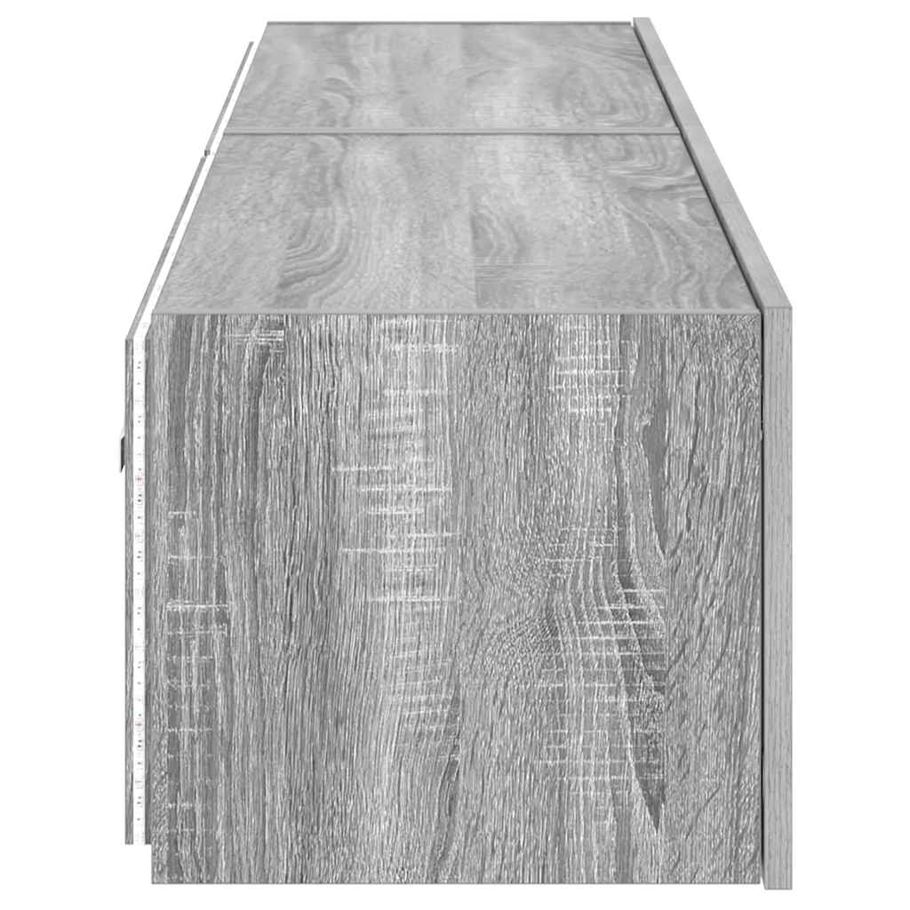 Έπιπλα Τοίχου Τηλ. με LED 2 Τεμ. Γκρι Sonoma 80x35x31 εκ. - Pakobazaar