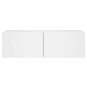 Έπιπλο Τοίχου Τηλεόρασης με LED Λευκό 100x35x31 εκ. - Pakobazaar