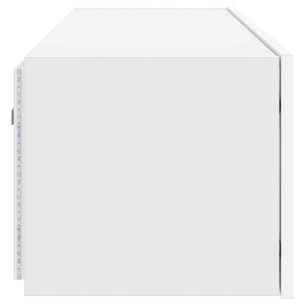 Έπιπλο Τοίχου Τηλεόρασης με LED Λευκό 100x35x31 εκ. - Pakobazaar