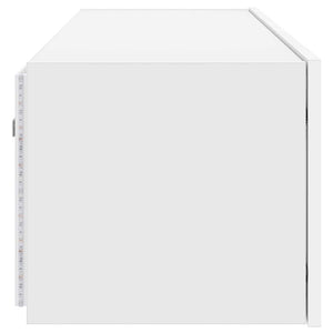 Έπιπλο Τοίχου Τηλεόρασης με LED Λευκό 100x35x31 εκ. - Pakobazaar