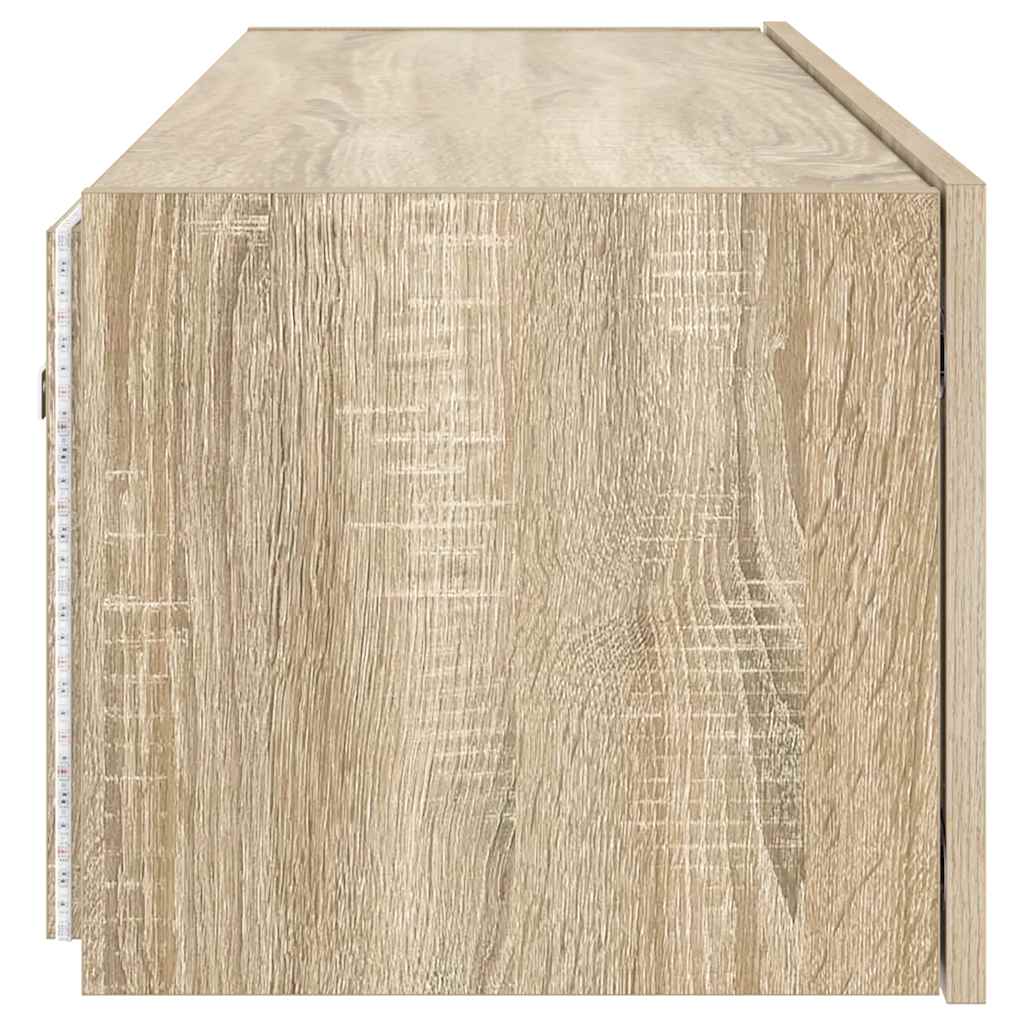 Έπιπλο Τοίχου Τηλεόρασης με LED Sonoma Δρυς 100x35x31 εκ. - Pakobazaar
