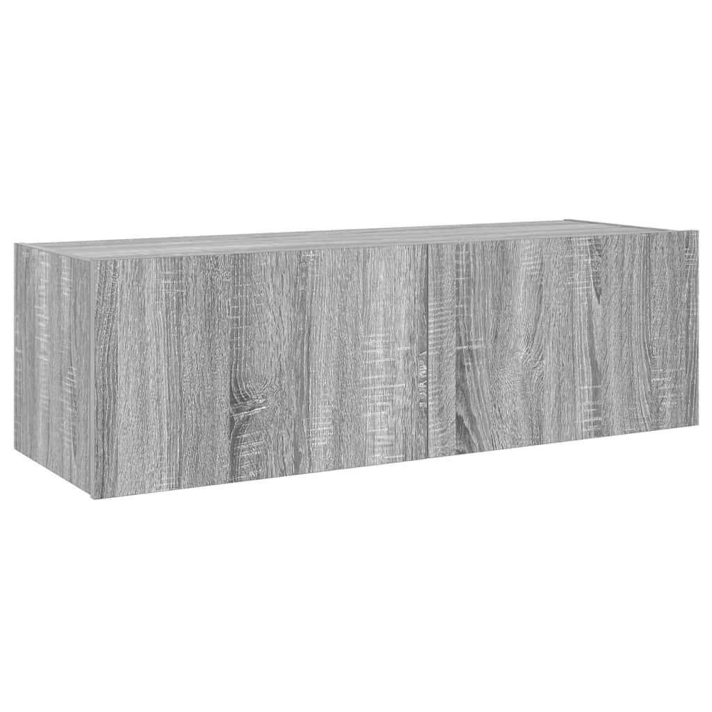 Έπιπλο Τοίχου Τηλεόρασης με LED Γκρι Sonoma 100x35x31 εκ. - Pakobazaar