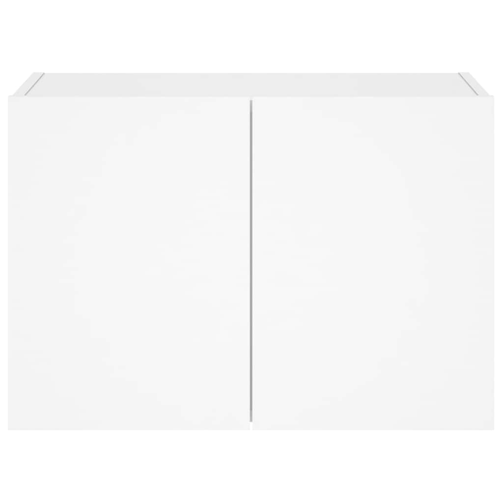Έπιπλο Τοίχου Τηλεόρασης με LED Λευκό 60x35x41 εκ.