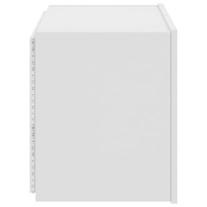 Έπιπλο Τοίχου Τηλεόρασης με LED Λευκό 60x35x41 εκ.