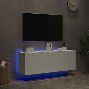 Έπιπλα Τοίχου Τηλεόρασης με LED 2 Τεμ. Λευκά 60x35x41 εκ. - Pakobazaar