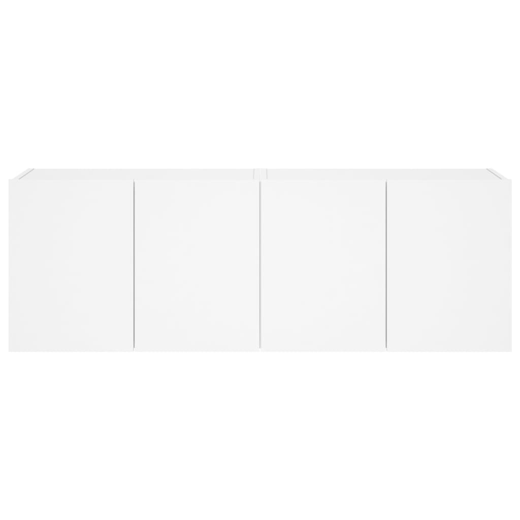 Έπιπλα Τοίχου Τηλεόρασης με LED 2 Τεμ. Λευκά 60x35x41 εκ. - Pakobazaar