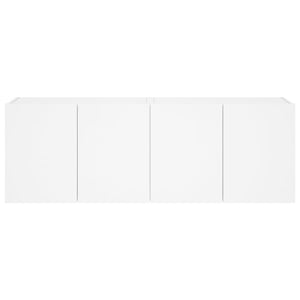 Έπιπλα Τοίχου Τηλεόρασης με LED 2 Τεμ. Λευκά 60x35x41 εκ. - Pakobazaar