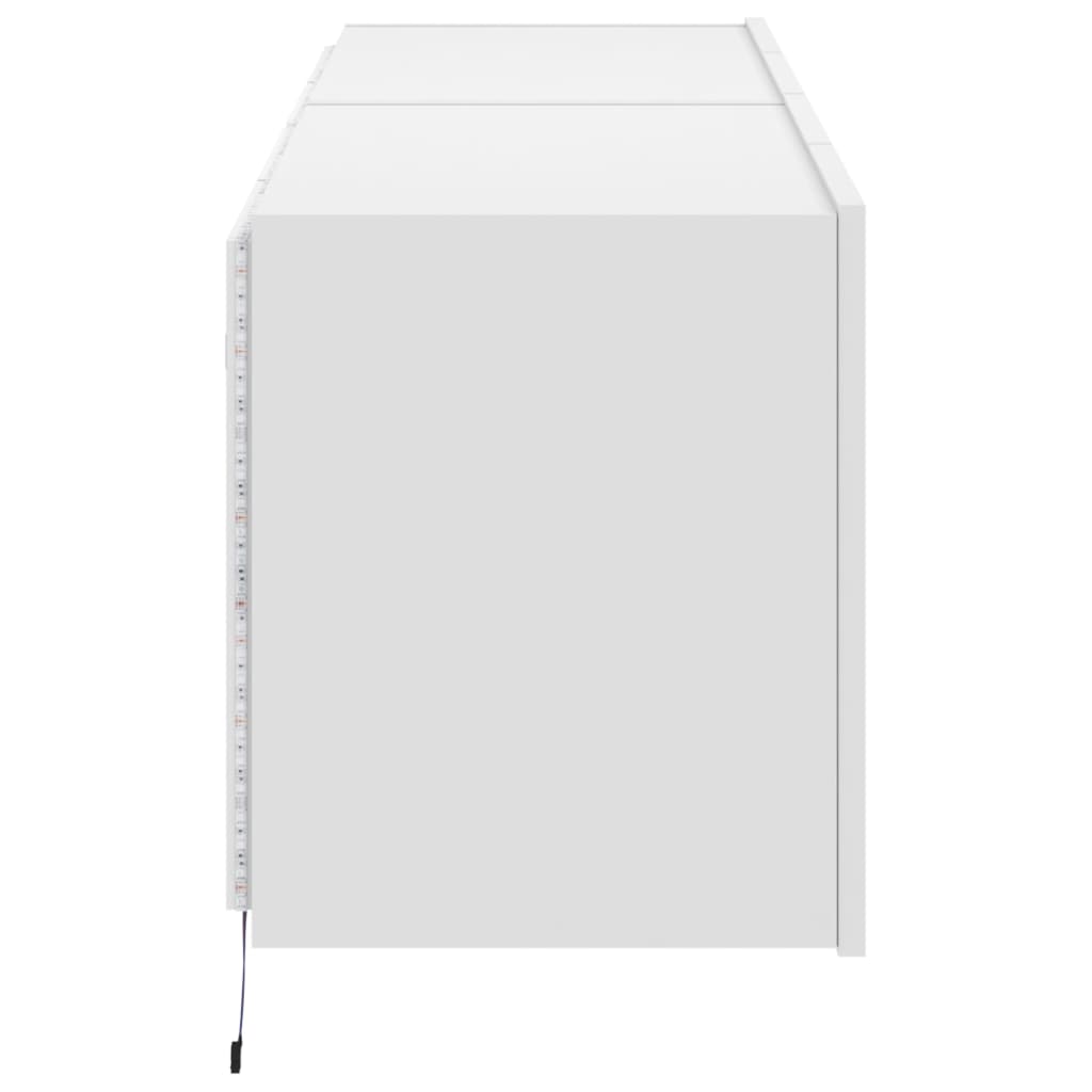 Έπιπλα Τοίχου Τηλεόρασης με LED 2 Τεμ. Λευκά 60x35x41 εκ. - Pakobazaar