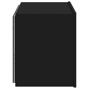 Έπιπλο Τοίχου Τηλεόρασης με LED Μαύρο 60x35x41 εκ.