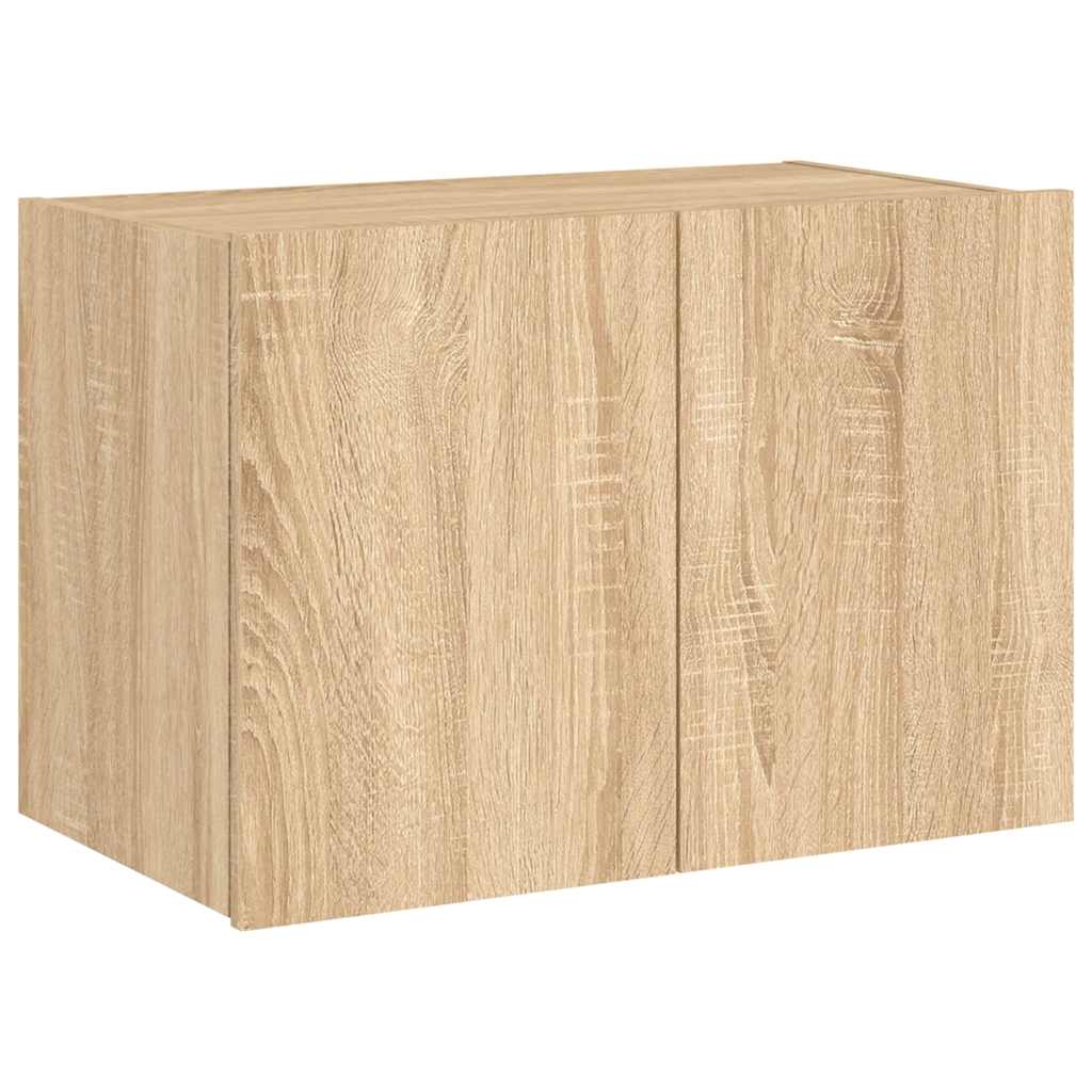 Έπιπλο Τοίχου Τηλεόρασης με LED Sonoma Δρυς 60x35x41 εκ.