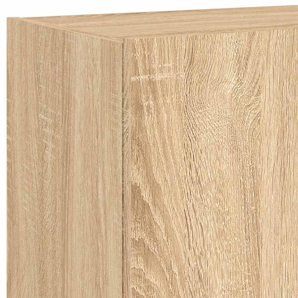 Έπιπλο Τοίχου Τηλεόρασης με LED Sonoma Δρυς 60x35x41 εκ.