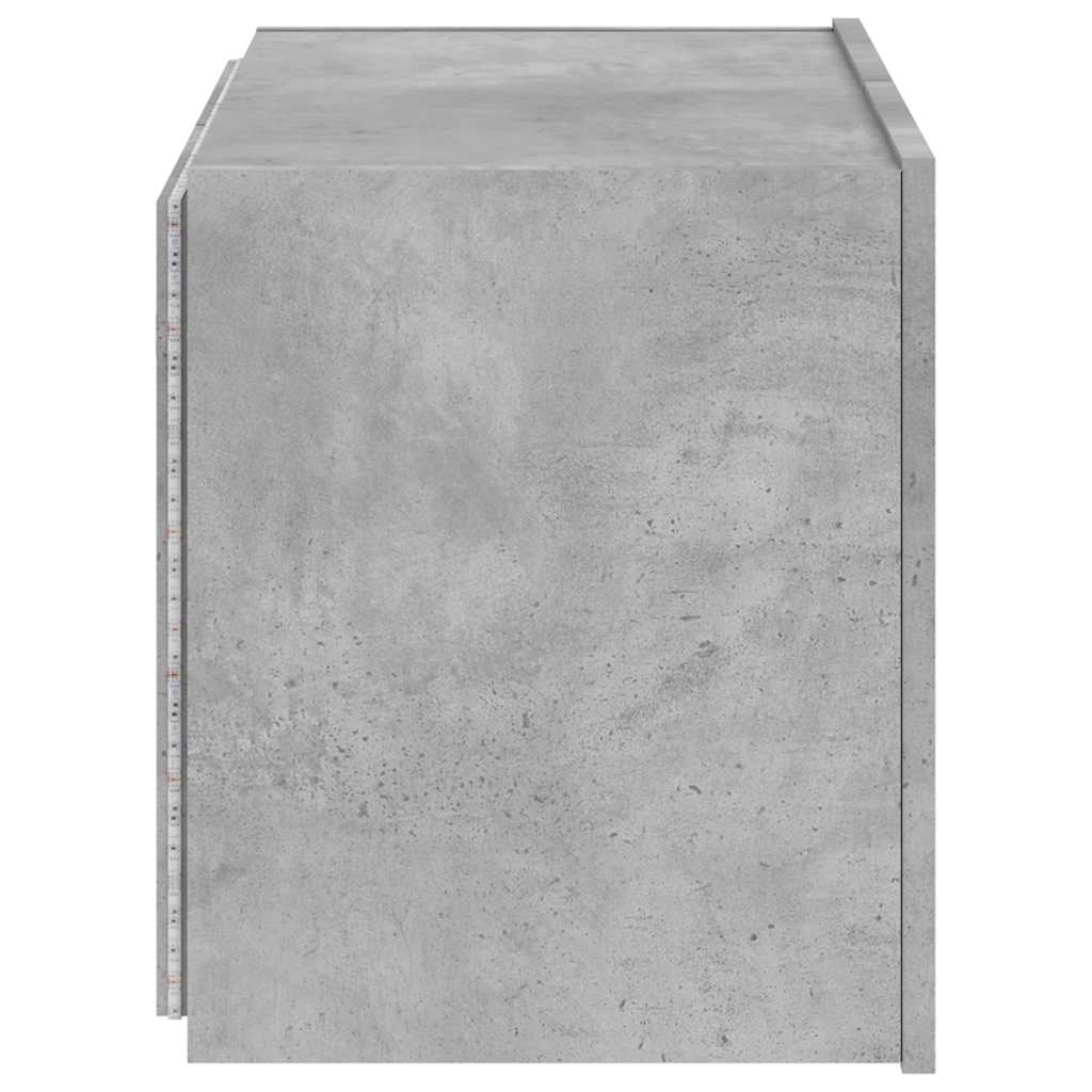 Έπιπλο Τηλεόρασης με LED Γκρι Σκυροδέματος 60x35x41 εκ. - Pakobazaar