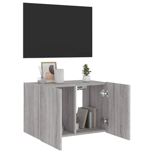 Έπιπλο Τοίχου Τηλεόρασης με LED Γκρι Sonoma 60x35x41 εκ. - Pakobazaar