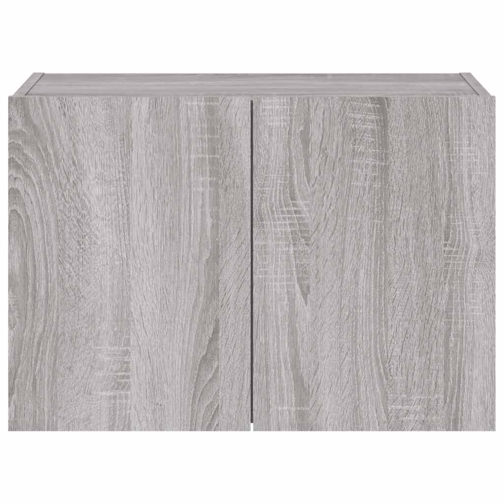 Έπιπλο Τοίχου Τηλεόρασης με LED Γκρι Sonoma 60x35x41 εκ. - Pakobazaar