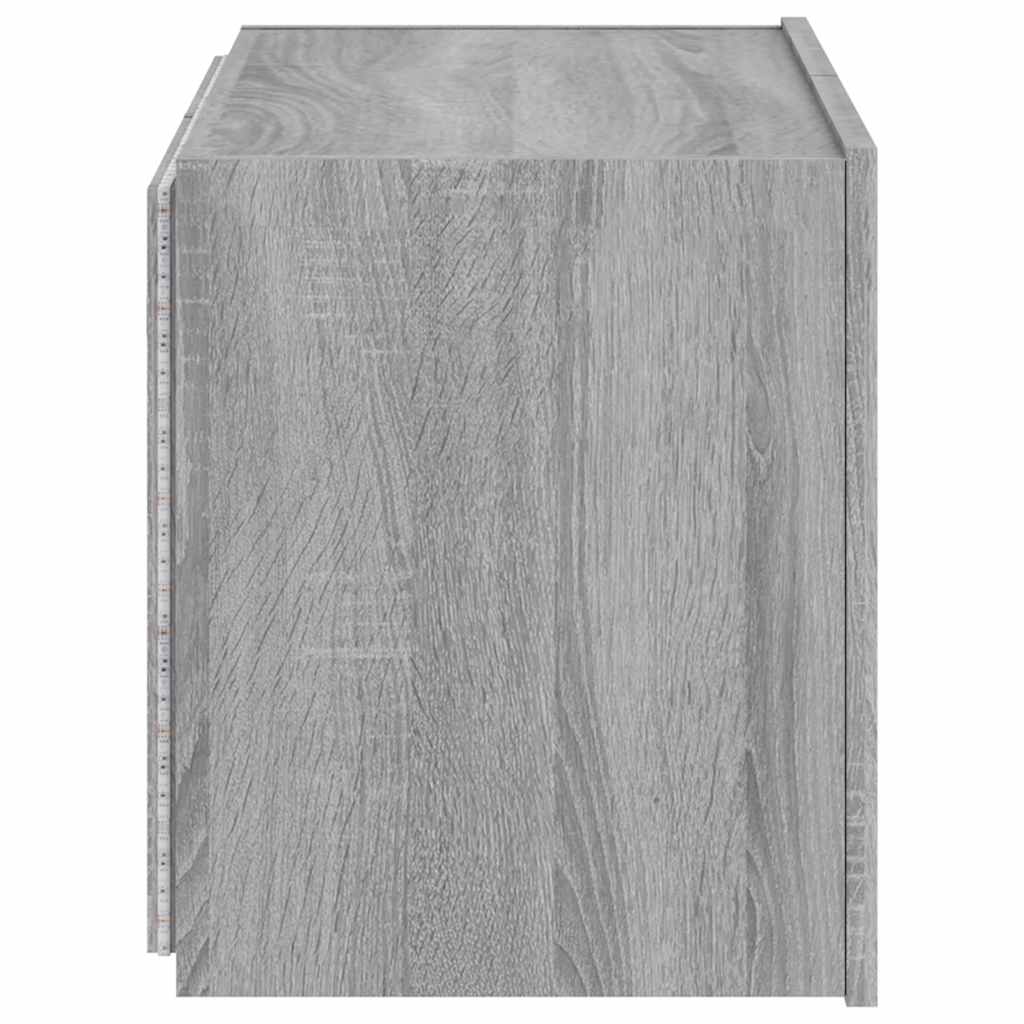 Έπιπλο Τοίχου Τηλεόρασης με LED Γκρι Sonoma 60x35x41 εκ. - Pakobazaar