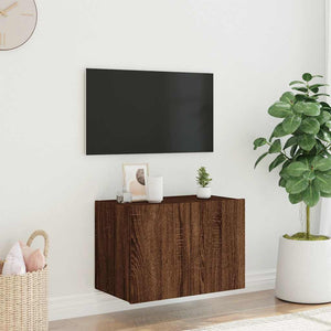 Έπιπλο Τοίχου Τηλεόρασης με LED Καφέ Δρυς 60x35x41 εκ. - Pakobazaar