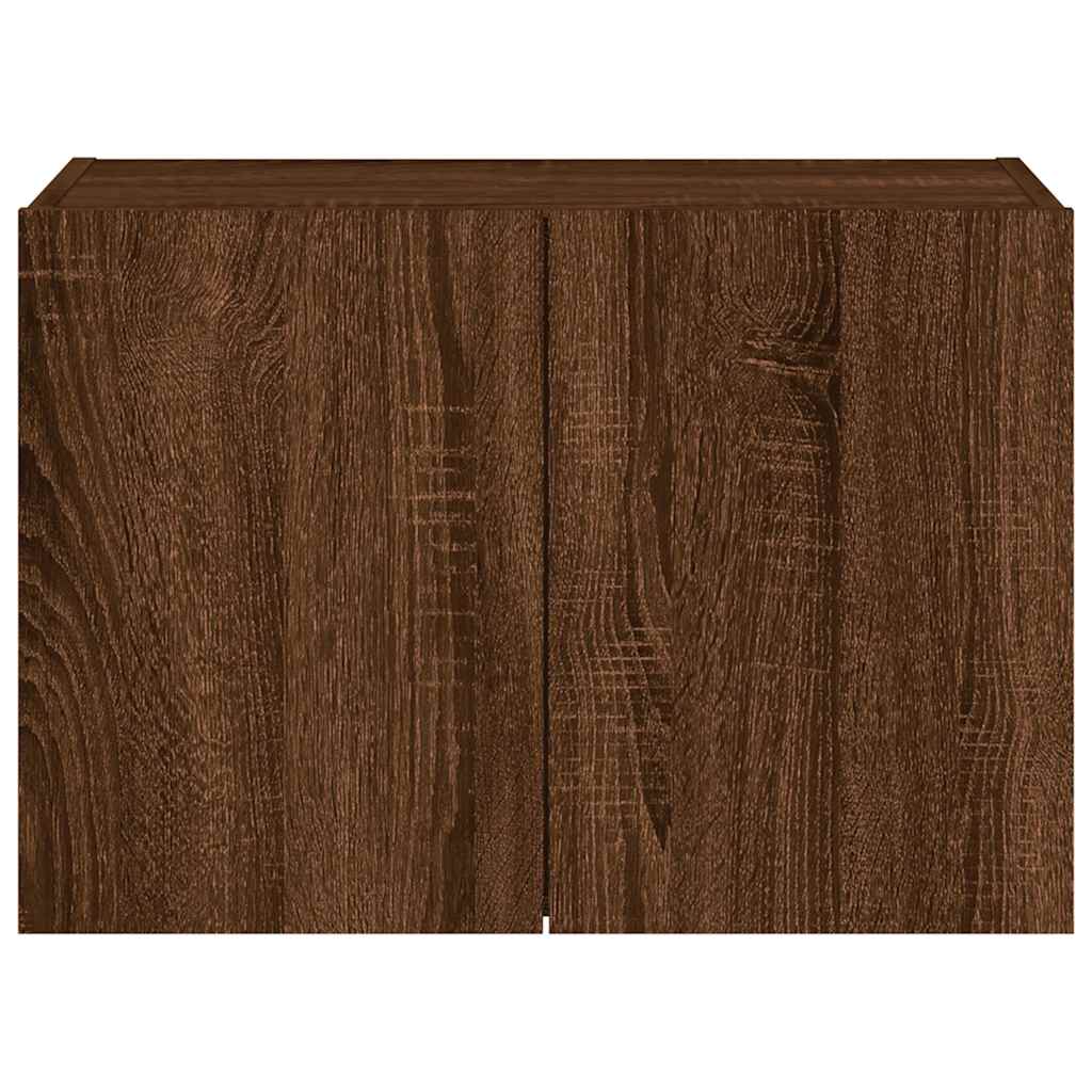 Έπιπλο Τοίχου Τηλεόρασης με LED Καφέ Δρυς 60x35x41 εκ. - Pakobazaar