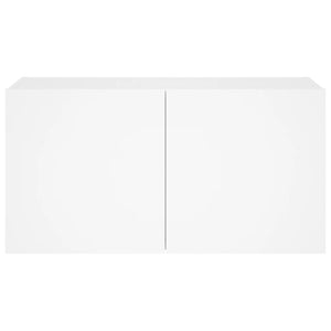 Έπιπλο Τοίχου Τηλεόρασης με LED Λευκό 80x35x41 εκ. - Pakobazaar
