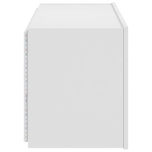 Έπιπλο Τοίχου Τηλεόρασης με LED Λευκό 80x35x41 εκ. - Pakobazaar