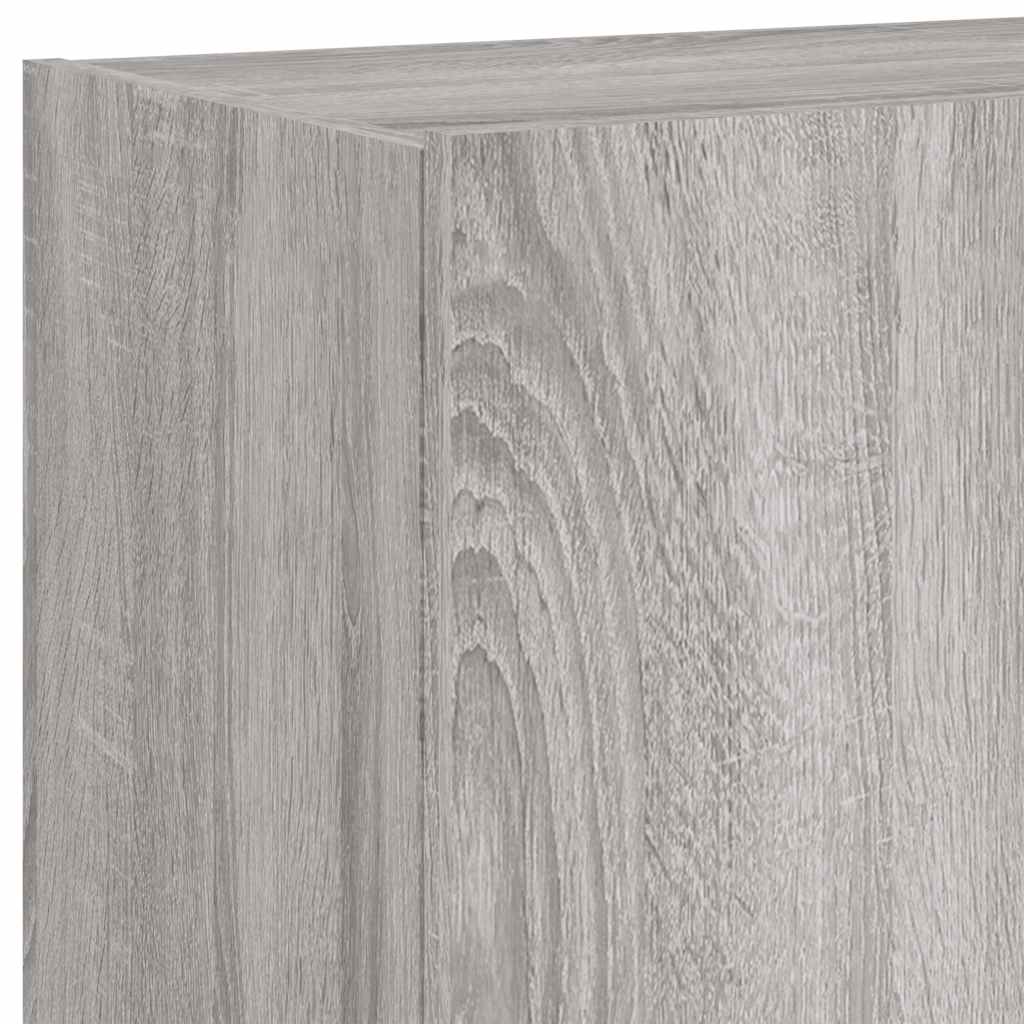 Έπιπλο Τοίχου Τηλεόρασης με LED Γκρι Sonoma 80x35x41 εκ. - Pakobazaar