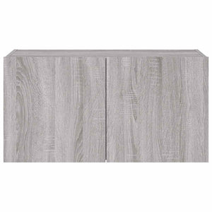 Έπιπλο Τοίχου Τηλεόρασης με LED Γκρι Sonoma 80x35x41 εκ. - Pakobazaar