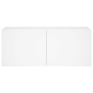 Έπιπλο Τοίχου Τηλεόρασης με LED Λευκό 100x35x41 εκ. - Pakobazaar