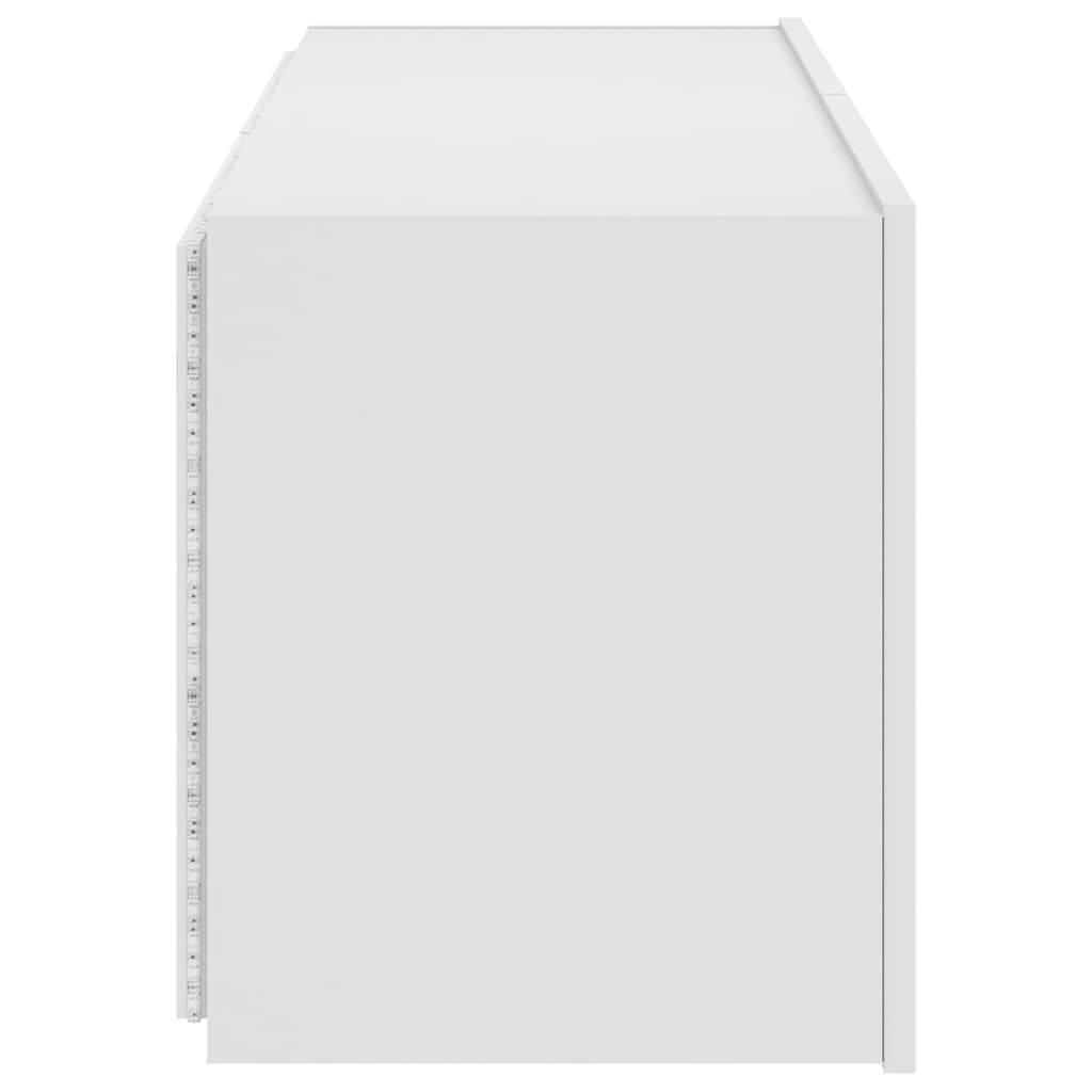 Έπιπλο Τοίχου Τηλεόρασης με LED Λευκό 100x35x41 εκ. - Pakobazaar