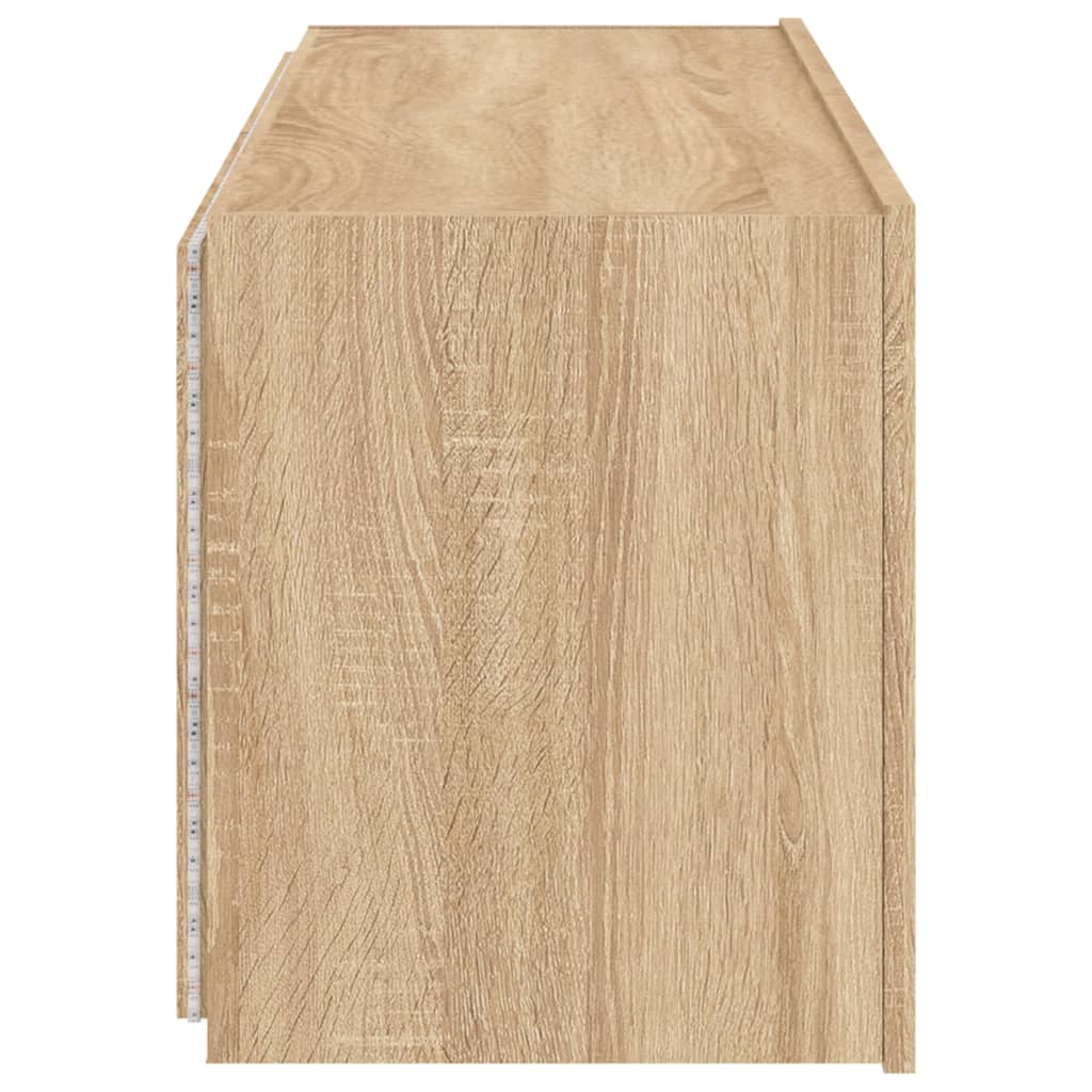Έπιπλο Τοίχου Τηλεόρασης με LED Sonoma Δρυς 100x35x41 εκ. - Pakobazaar