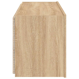 Έπιπλο Τοίχου Τηλεόρασης με LED Sonoma Δρυς 100x35x41 εκ. - Pakobazaar