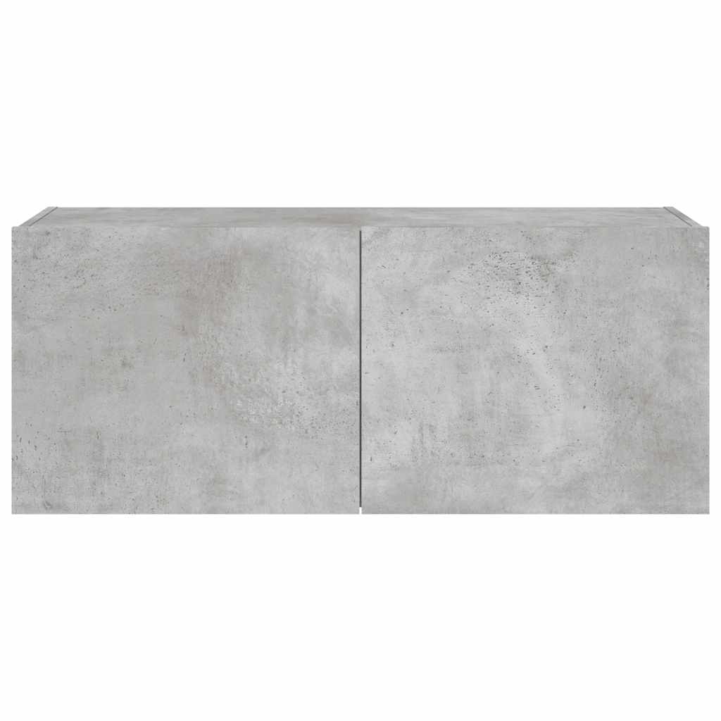 Έπιπλο Τηλεόρασης με LED Γκρι Σκυροδέματος 100x35x41 εκ. - Pakobazaar