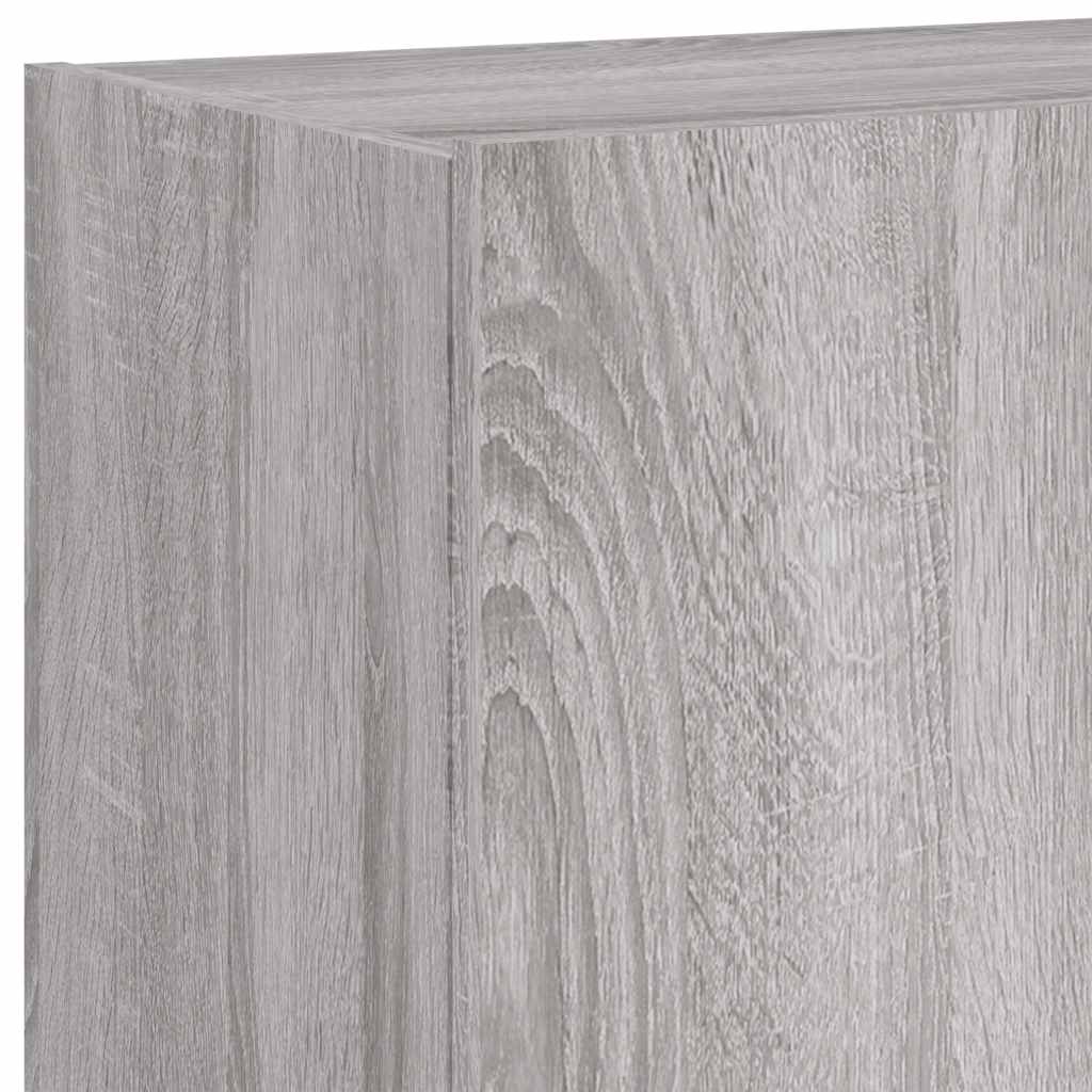 Έπιπλο Τοίχου Τηλεόρασης με LED Γκρι Sonoma 100x35x41 εκ. - Pakobazaar