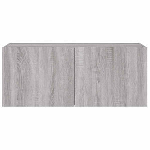 Έπιπλο Τοίχου Τηλεόρασης με LED Γκρι Sonoma 100x35x41 εκ. - Pakobazaar
