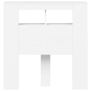 Κεφαλάρι Κρεβατιού με LED Λευκό 100x18,5x103,5 εκ Επεξεργ. Ξύλο - Pakobazaar