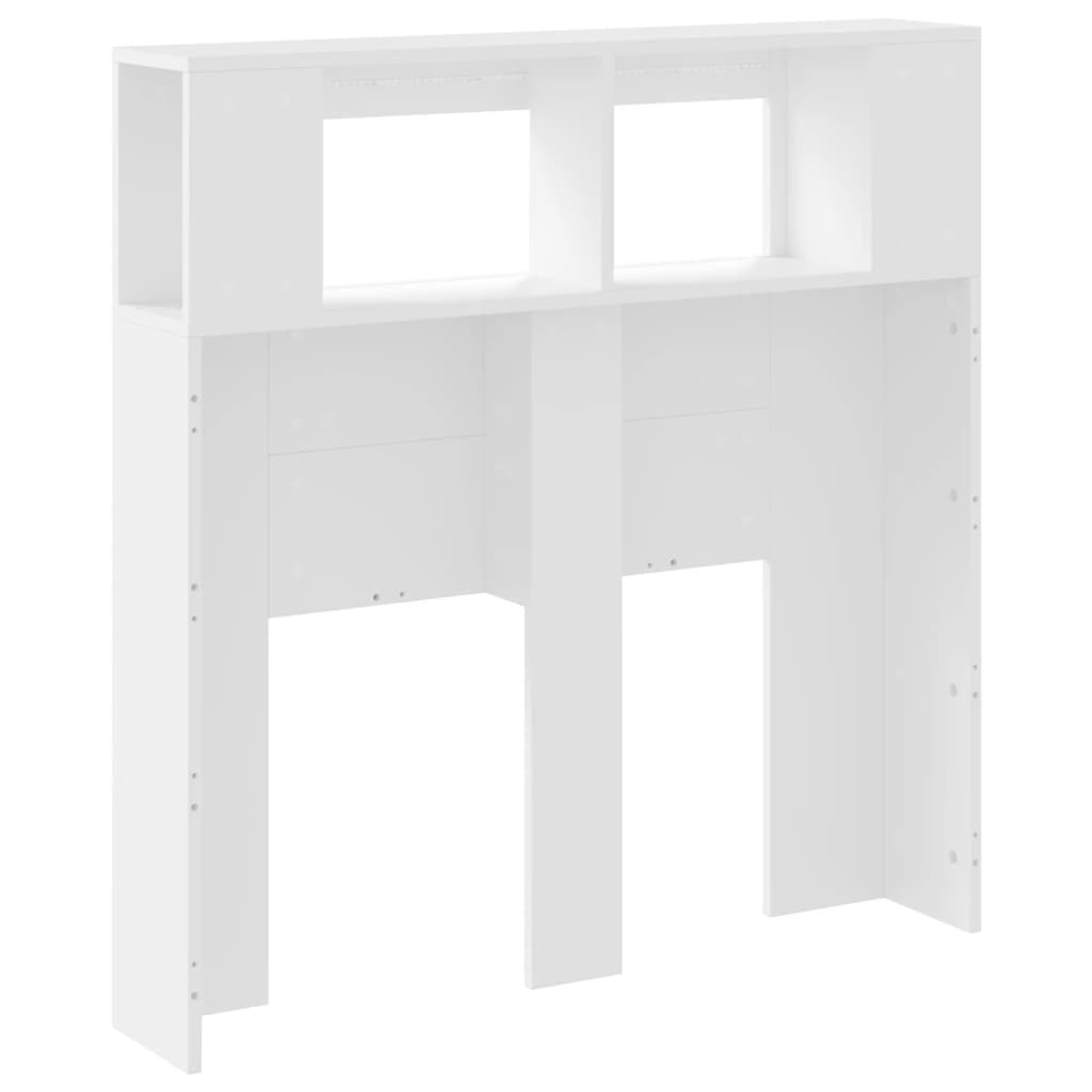 Κεφαλάρι Κρεβατιού με LED Λευκό 100x18,5x103,5 εκ Επεξεργ. Ξύλο - Pakobazaar