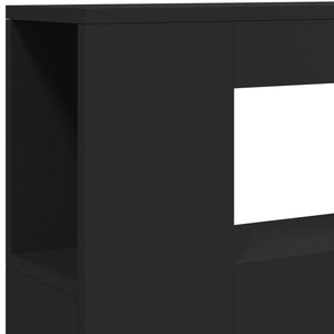 Κεφαλάρι Κρεβατιού με LED Μαύρο 100x18,5x103,5 εκ Επεξεργ. Ξύλο - Pakobazaar