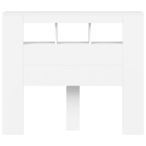 Κεφαλάρι Κρεβατιού με LED Λευκό 120x18,5x103,5 εκ Επεξεργ. Ξύλο - Pakobazaar