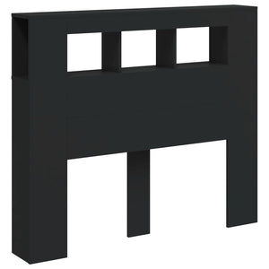 Κεφαλάρι Κρεβατιού με LED Μαύρο 120x18,5x103,5 εκ Επεξεργ. Ξύλο