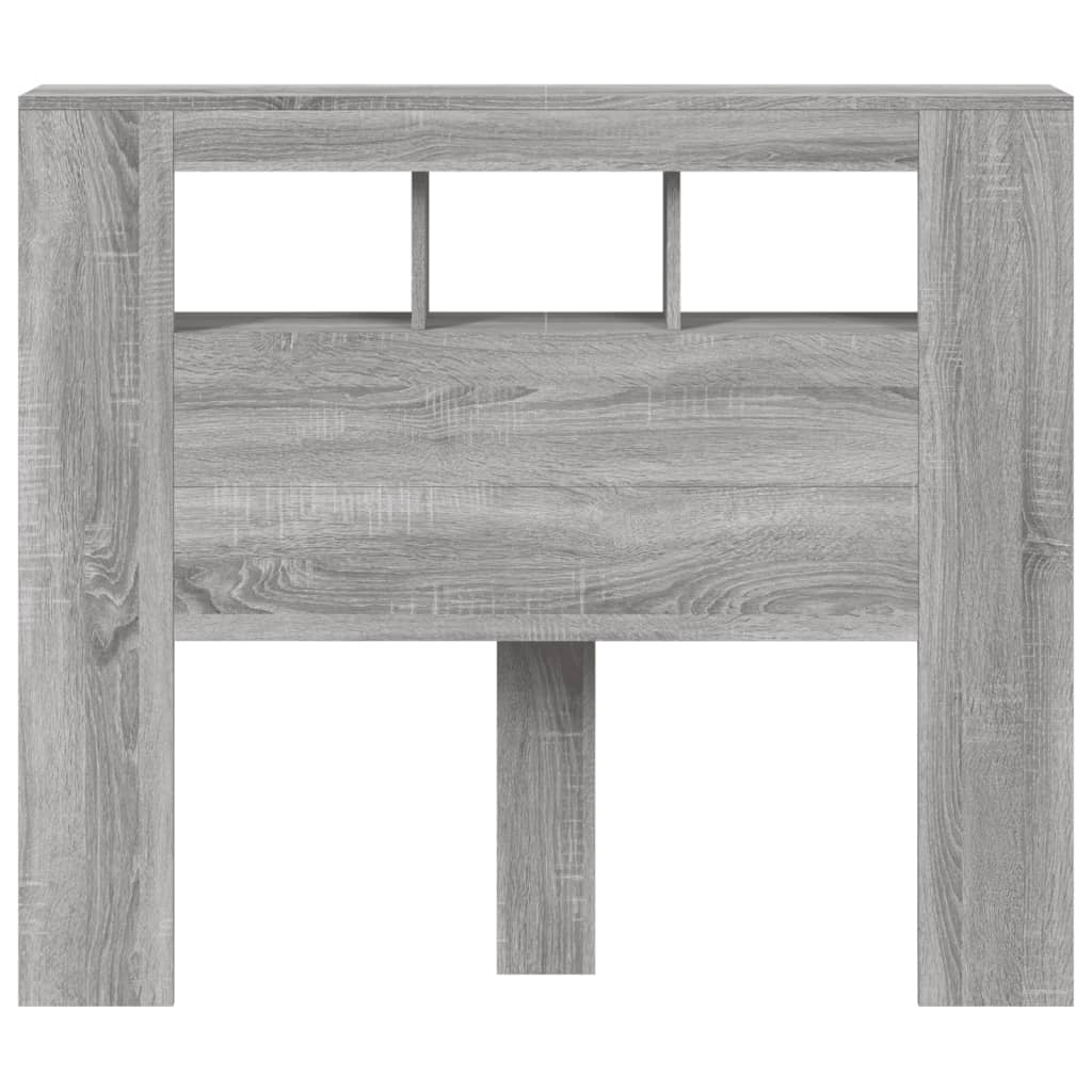 Κεφαλάρι Κρεβατιού με LED Γκρι Sonoma 120x18,5x103,5 εκ - Pakobazaar
