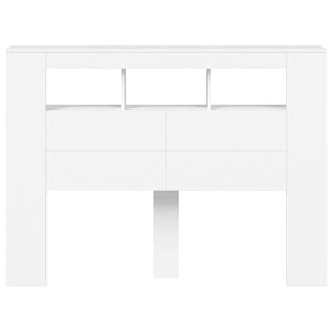 Κεφαλάρι Κρεβατιού με LED Λευκό 140x18,5x103,5 εκ Επεξεργ. Ξύλο - Pakobazaar