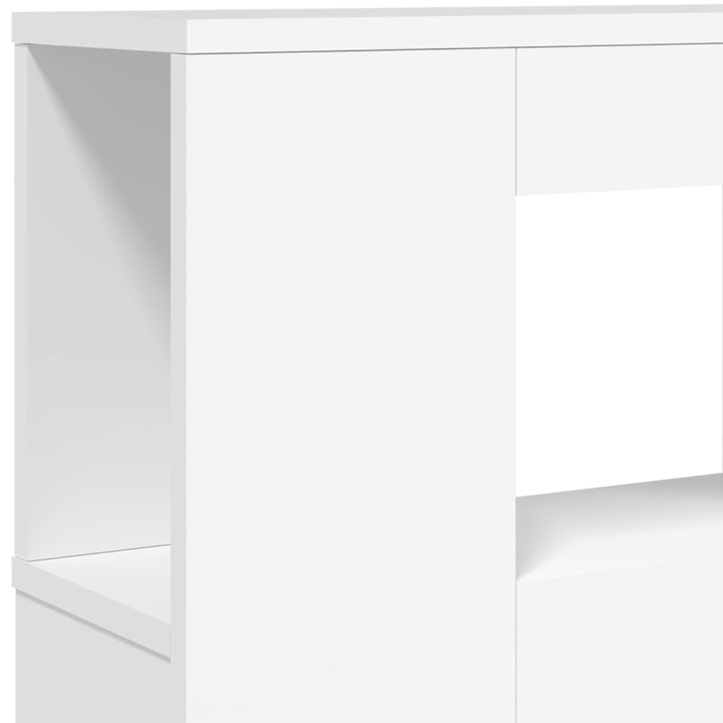 Κεφαλάρι Κρεβατιού με LED Λευκό 140x18,5x103,5 εκ Επεξεργ. Ξύλο - Pakobazaar