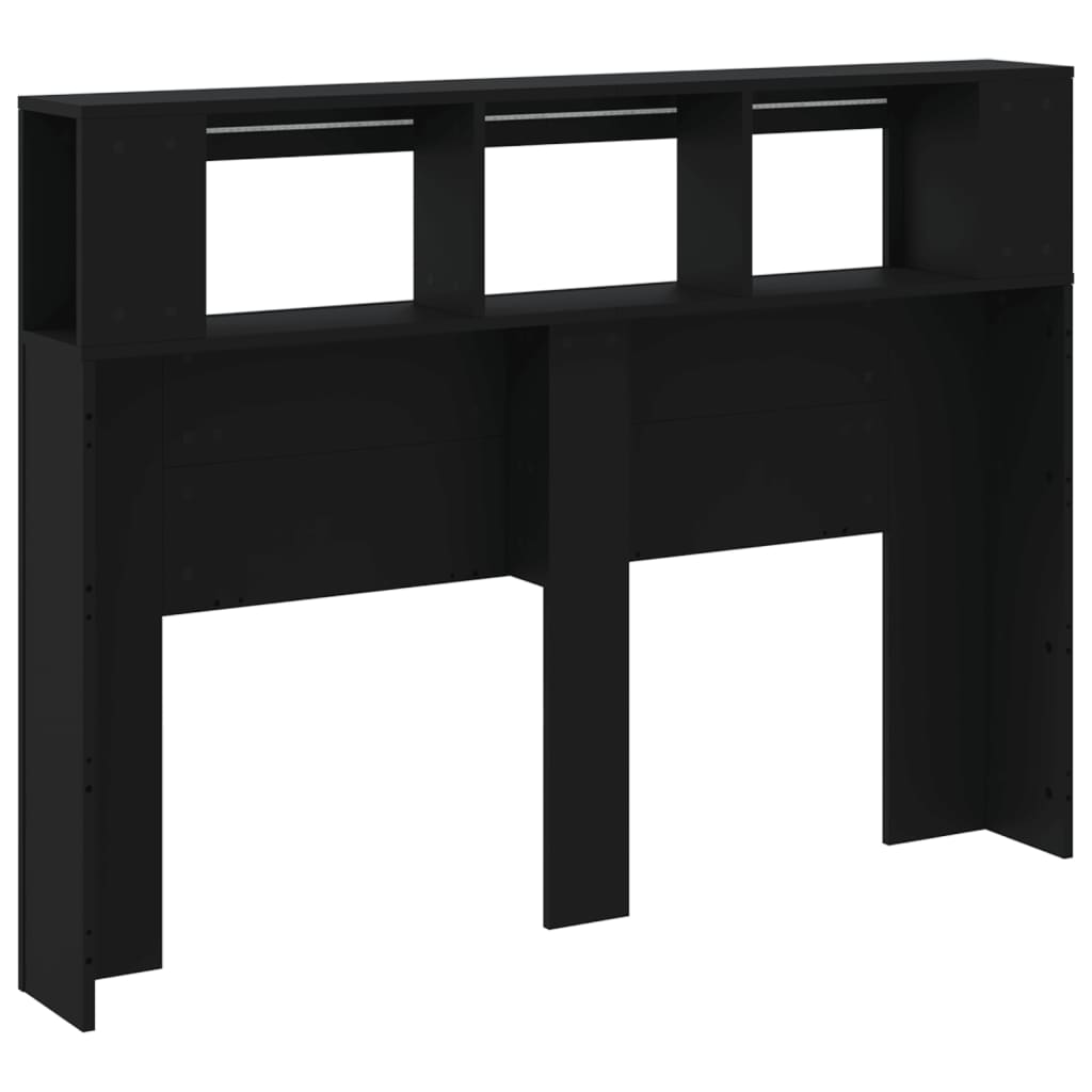 Κεφαλάρι Κρεβατιού με LED Μαύρο 140x18,5x103,5 εκ Επεξεργ. Ξύλο - Pakobazaar