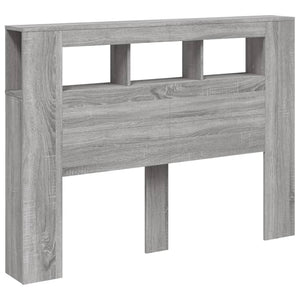 Κεφαλάρι Κρεβατιού με LED Γκρι Sonoma 140x18,5x103,5 εκ - Pakobazaar