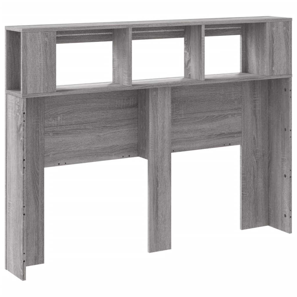 Κεφαλάρι Κρεβατιού με LED Γκρι Sonoma 140x18,5x103,5 εκ - Pakobazaar