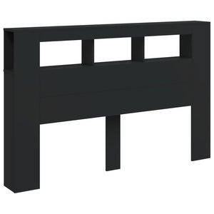 Κεφαλάρι Κρεβατιού με LED Μαύρο 160x18,5x103,5 εκ Επεξεργ. Ξύλο - Pakobazaar
