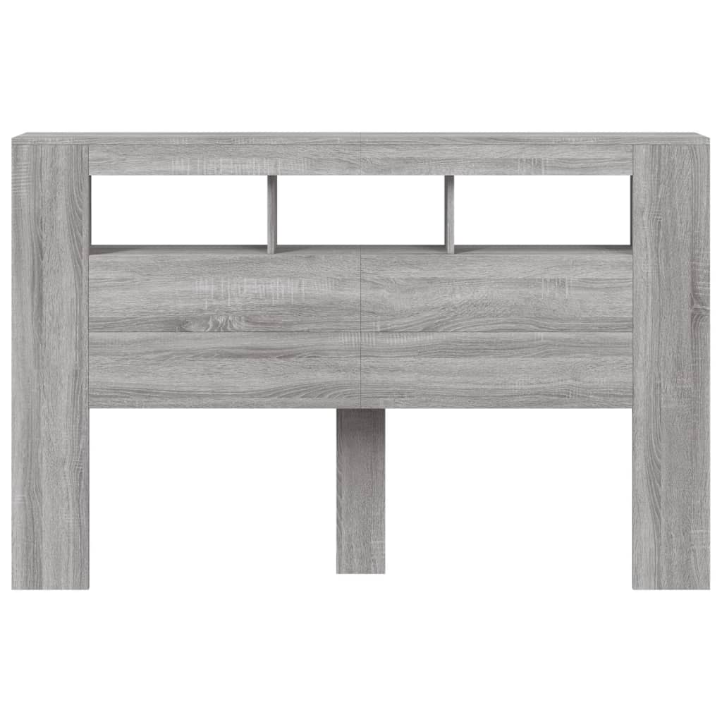 Κεφαλάρι Κρεβατιού με LED Γκρι Sonoma 160x18,5x103,5 εκ - Pakobazaar