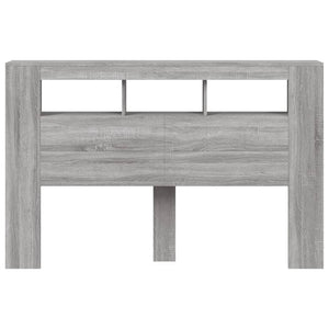 Κεφαλάρι Κρεβατιού με LED Γκρι Sonoma 160x18,5x103,5 εκ - Pakobazaar
