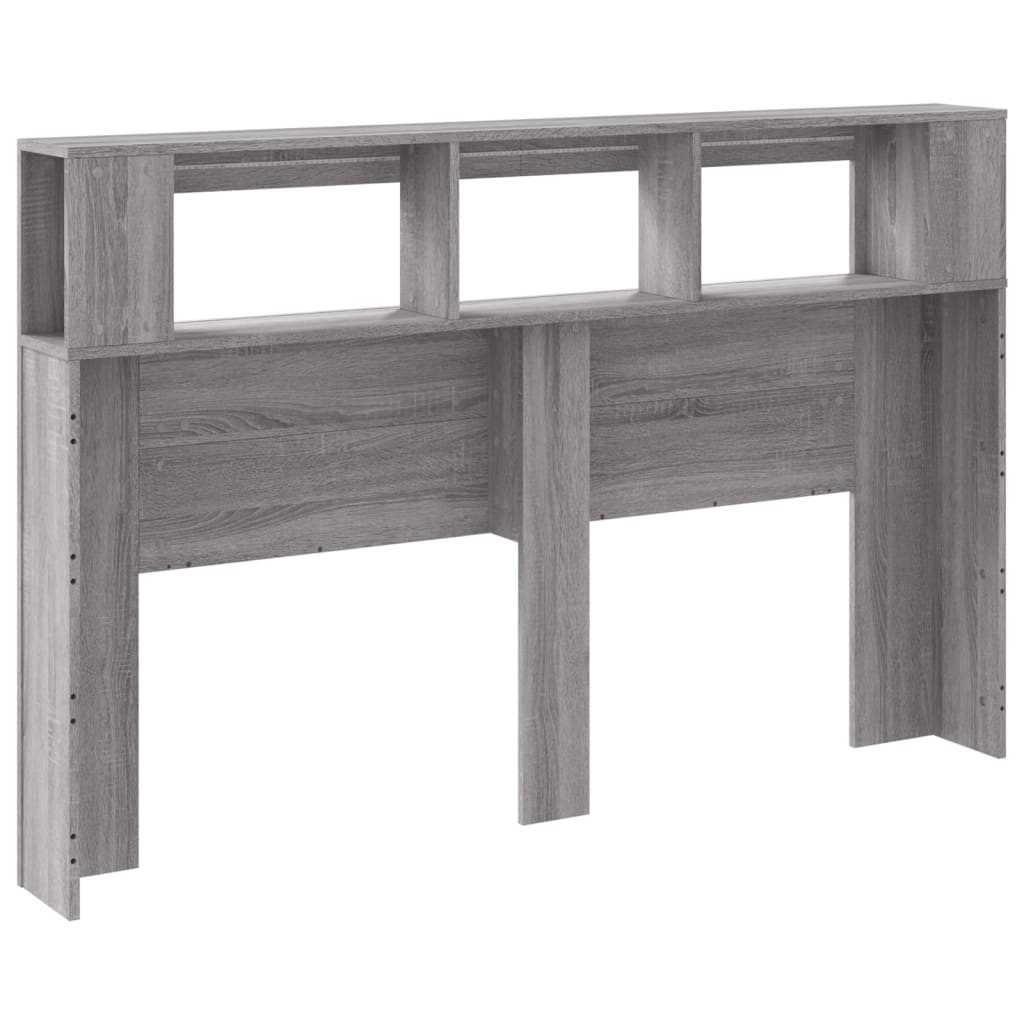 Κεφαλάρι Κρεβατιού με LED Γκρι Sonoma 160x18,5x103,5 εκ - Pakobazaar